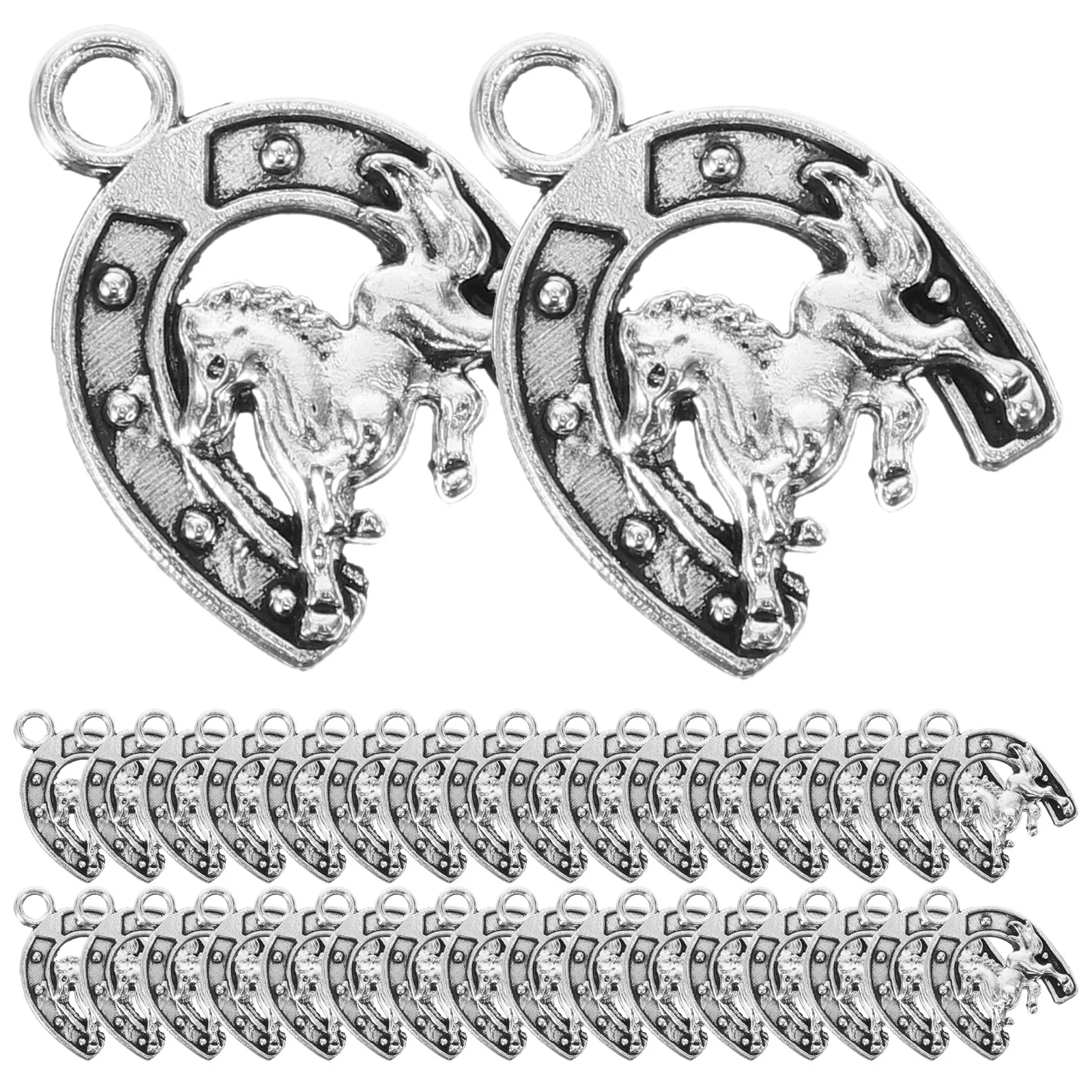 50 Pcs Western Cowboy Horse Pendant Necklace Silver Alloy Keychain Diy Jewelry Making Accessories charms Pendant Craft Supplies
50 Pcs Western Cowboy Horse Pendant Necklace Silver Alloy Keychain Diy Jewelry Making Accessories charms Pendant Craft Supplies