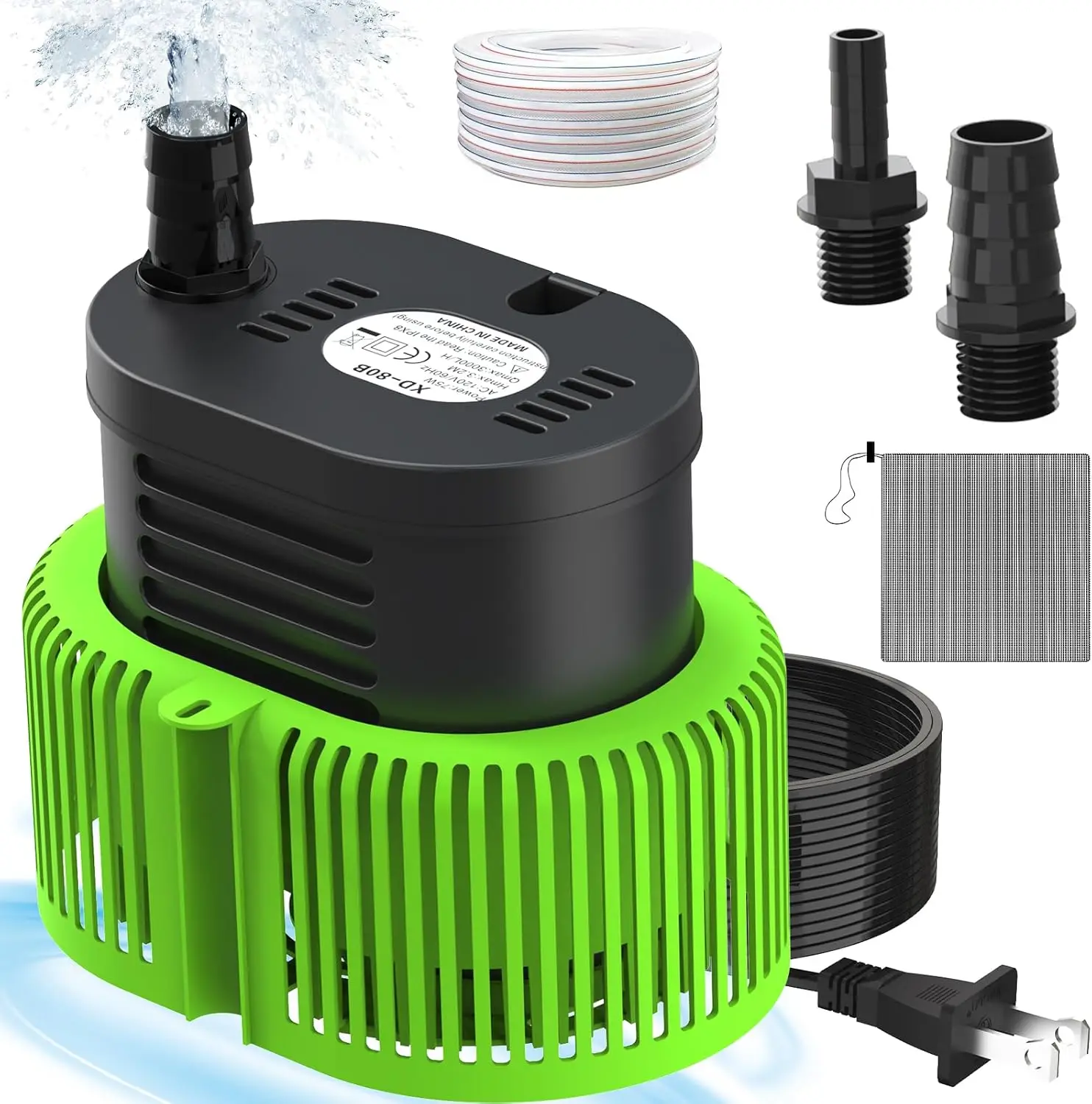 Pool Cover Pump for Above Ground Pools - 850 GPH Submersible Water Removal with 25ft Cord & 3 Adapters
Pool Cover Pump for Above Ground Pools - 850 GPH Submersible Water Removal with 25ft Cord & 3 Adapters