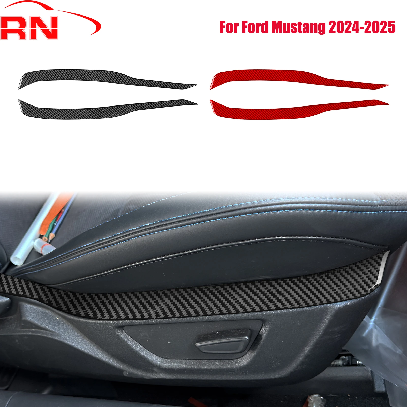 Для Ford Mustang 2024-2025 модифицированное углеродное волокно, боковая панель сиденья автомобиля, аксессуары, черная наклейка для интерьера Piano
Для Ford Mustang 2024-2025 модифицированное углеродное волокно, боковая панель сиденья автомобиля, аксессуары, черная наклейка для интерьера Piano