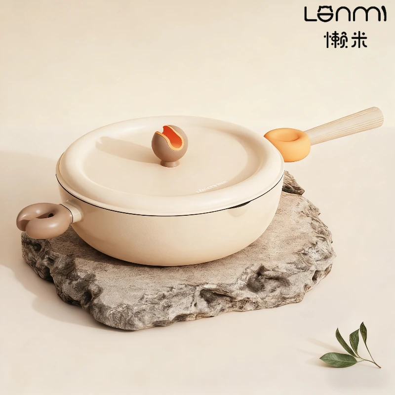 LANMI Maifan Stone Non-Stick Pan, Multi-Functional Integrated Household Flat Bottom Induction Cooker Special Wok, 28cm
LANMI Maifan Stone Non-Stick Pan, Multi-Functional Integrated Household Flat Bottom Induction Cooker Special Wok, 28cm