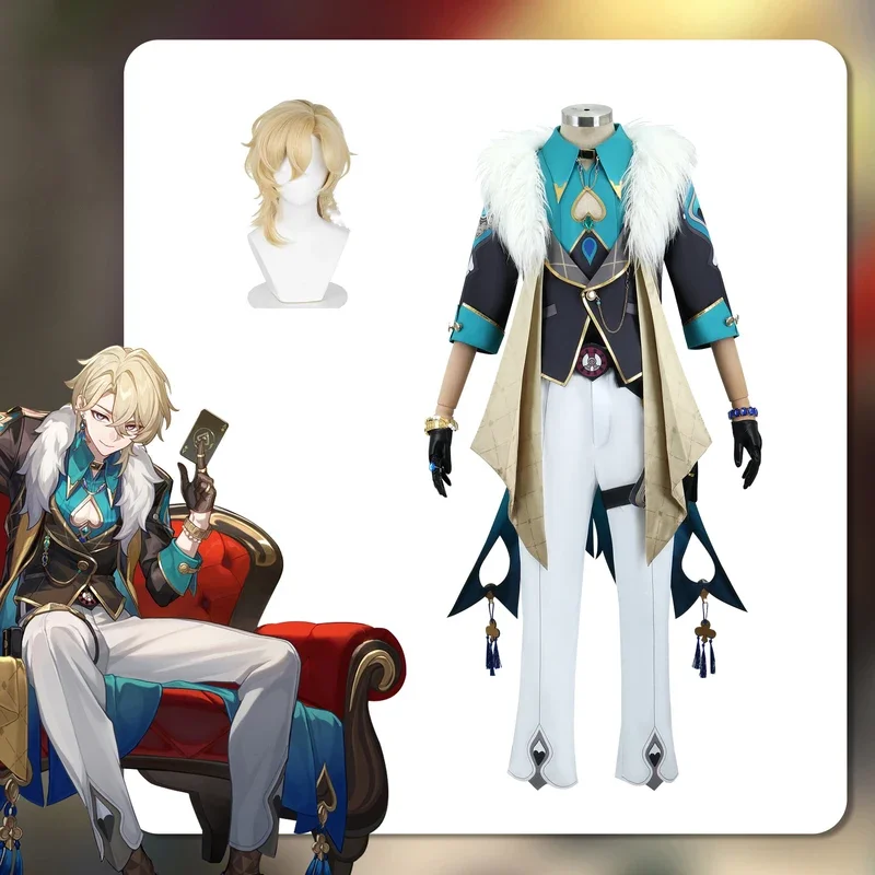 Aventurine Cosplay Costume Honkai Star Rail Carnival Uniform Wig Anime Halloween Costumes Men Game Character Outfits # 1 # W.
Aventurine Cosplay Costume Honkai Star Rail Carnival Uniform Wig Anime Halloween Costumes Men Game Character Outfits # 1 # W.
