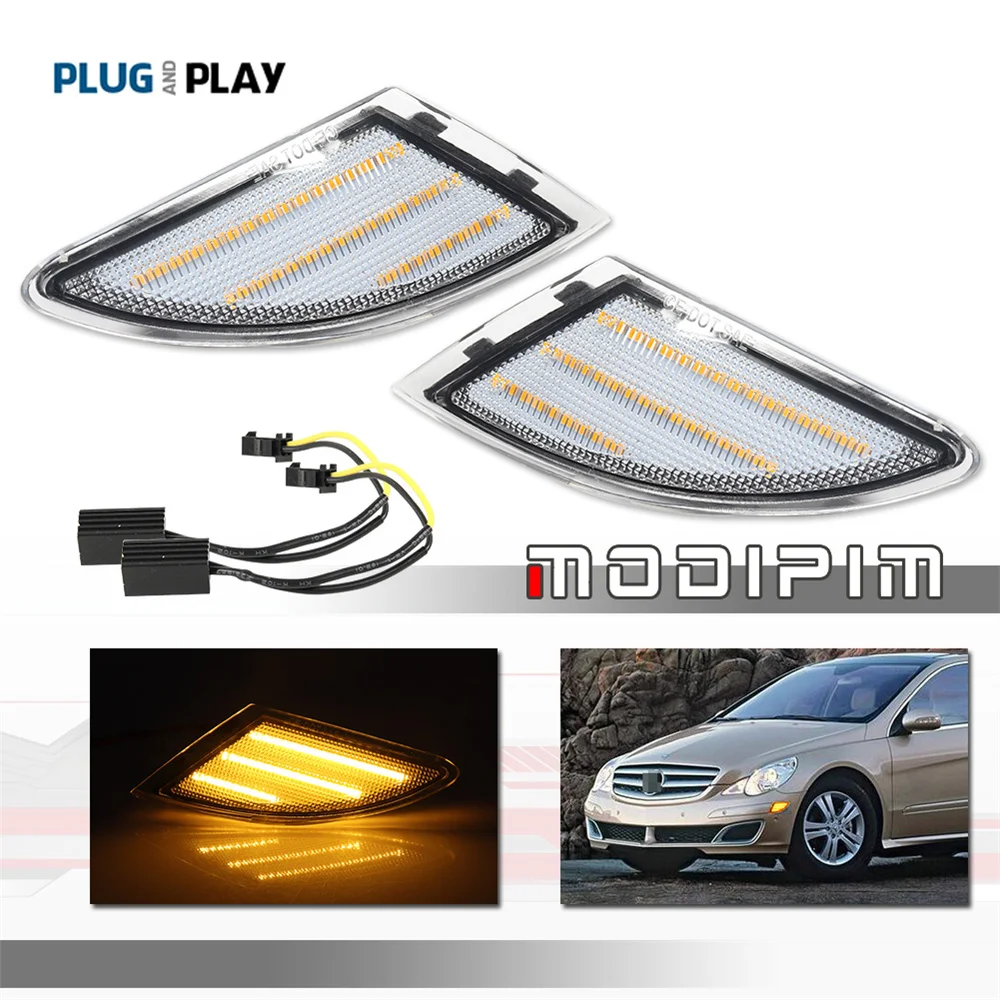 Car LED Front Bumper Side Marker Turn Signal Lights Fender Flare Parking Lights For Mercedes-Benz W251 R320 R350 R500 R63 AMG
Car LED Front Bumper Side Marker Turn Signal Lights Fender Flare Parking Lights For Mercedes-Benz W251 R320 R350 R500 R63 AMG