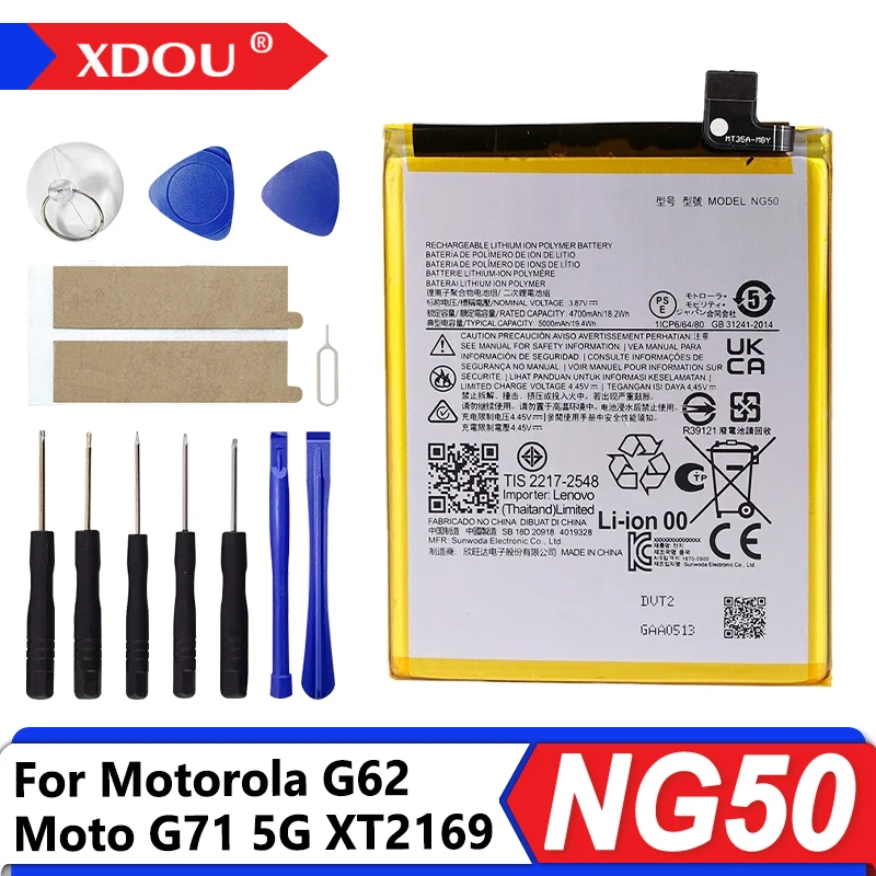 Совершенно новый аккумулятор NG50 5000 мАч для Motorola G62/Moto G71 5G/XT2169, аккумуляторы для телефонов + инструменты
Совершенно новый аккумулятор NG50 5000 мАч для Motorola G62/Moto G71 5G/XT2169, аккумуляторы для телефонов + инструменты