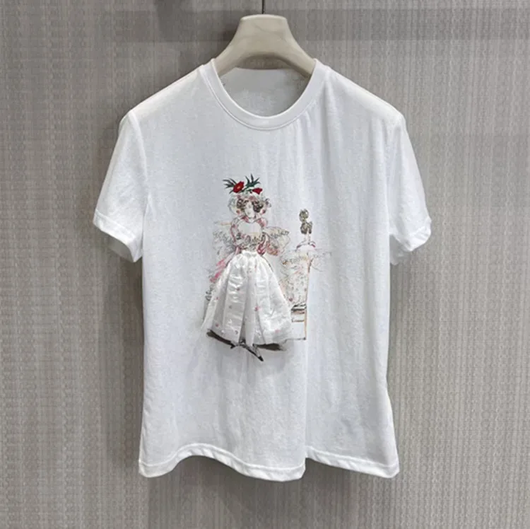 Customized European women's clothing for summer 2026 Round-neck short-sleeved cartoon appliqués Fashion T-shirt
Customized European women's clothing for summer 2026 Round-neck short-sleeved cartoon appliqués Fashion T-shirt