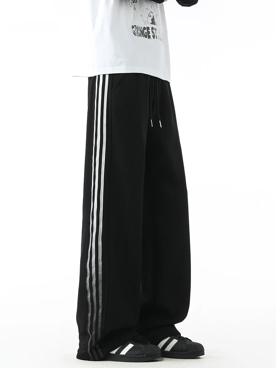 Мужские спортивные брюки American Sle в полоску, утепленные флисом, широкие, свободные, повседневные, длинные, для осени и зимы
Мужские спортивные брюки American Sle в полоску, утепленные флисом, широкие, свободные, повседневные, длинные, для осени и зимы