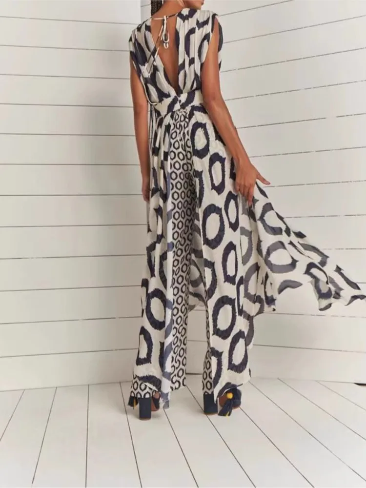 For Women Elegant Printed Sleeveless V-Neck Lace Top + Slim Pants Suit Fashion Casual Holiday New 2 Piece Set Womens Clothing
For Women Elegant Printed Sleeveless V-Neck Lace Top + Slim Pants Suit Fashion Casual Holiday New 2 Piece Set Womens Clothing