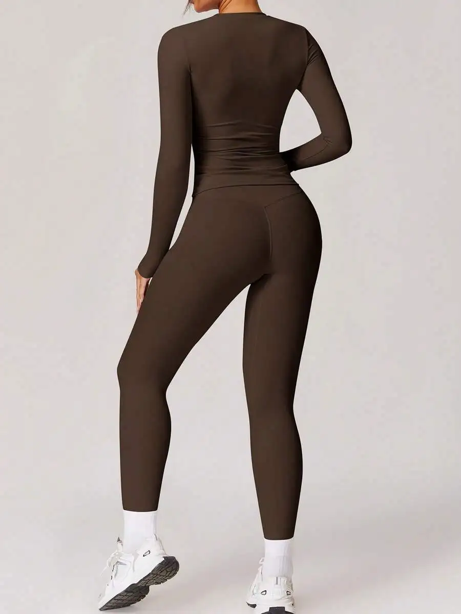 2 Piece Set Women Long Sleeve Solid Crop Top High Waist Biker Pants Tracksuit Sporty Breathable Gym Workout Outfit
2 Piece Set Women Long Sleeve Solid Crop Top High Waist Biker Pants Tracksuit Sporty Breathable Gym Workout Outfit