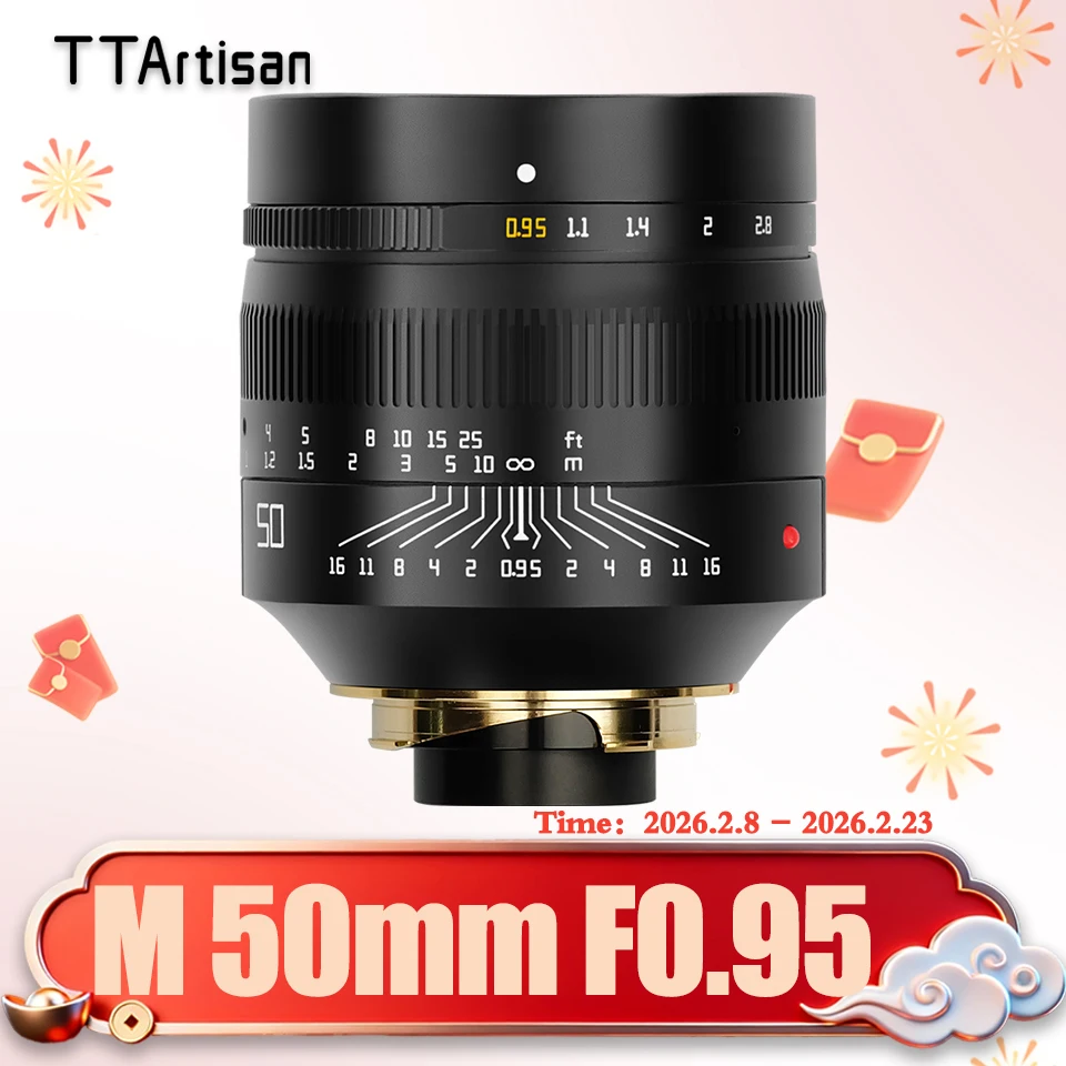 TTArtisan M 50mm F0.95 ASPH. Full Frame Super Large Aperture Camera Lens for Portrait Photography Leica M Mount M3 M4 M5 M9
TTArtisan M 50mm F0.95 ASPH. Full Frame Super Large Aperture Camera Lens for Portrait Photography Leica M Mount M3 M4 M5 M9