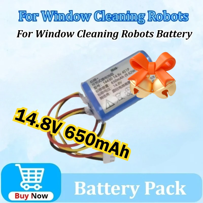 14430 14.8V New 4S1P 9.62Wh for Window Cleaning Robots Battery Rechargeable Lithium Battery Pack High-Capacity
14430 14.8V New 4S1P 9.62Wh for Window Cleaning Robots Battery Rechargeable Lithium Battery Pack High-Capacity