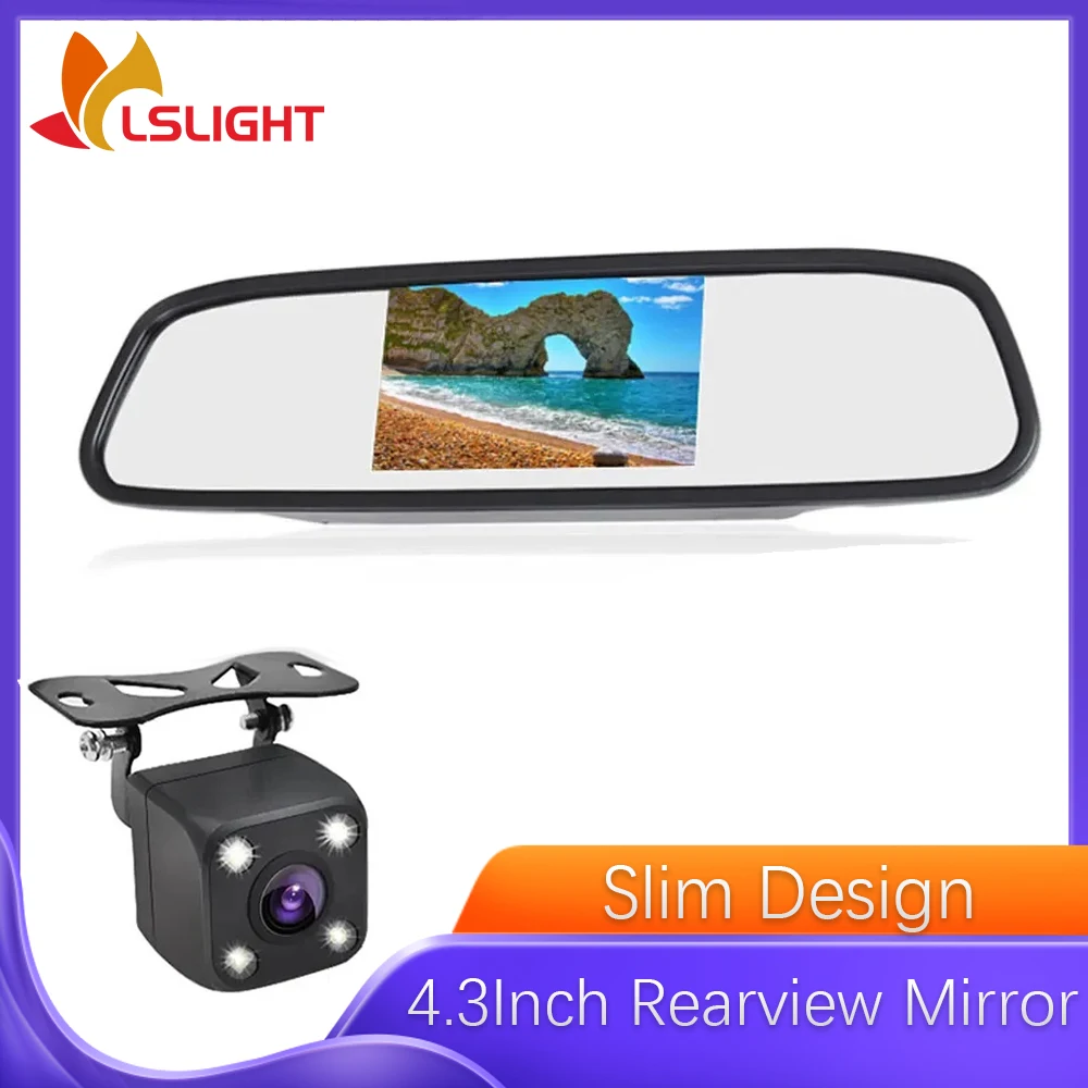 4,3-дюймовый автомобильный зеркальный монитор заднего вида, внутренний TFT светодиодный зеркальный экран, парковочная система заднего вида, универсальные автомобильные аксессуары
4,3-дюймовый автомобильный зеркальный монитор заднего вида, внутренний TFT светодиодный зеркальный экран, парковочная система заднего вида, универсальные автомобильные аксессуары