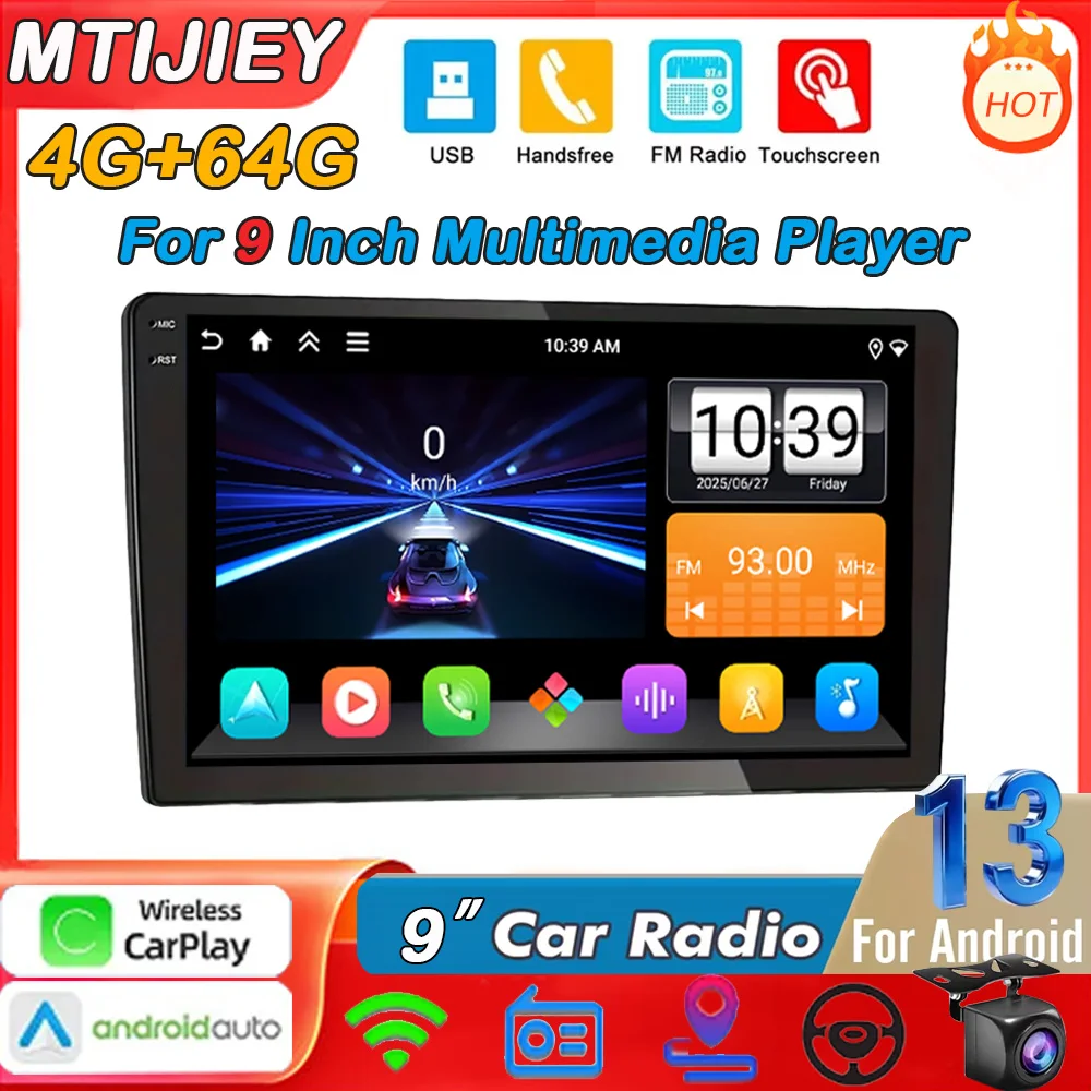 MTIJIEY 4+64G Car Radio 2Din Android13 Auto Carplay 9" Universal Multimedia Player for Nissan Honda Toyota Lada VW Hyundai
MTIJIEY 4+64G Car Radio 2Din Android13 Auto Carplay 9" Universal Multimedia Player for Nissan Honda Toyota Lada VW Hyundai