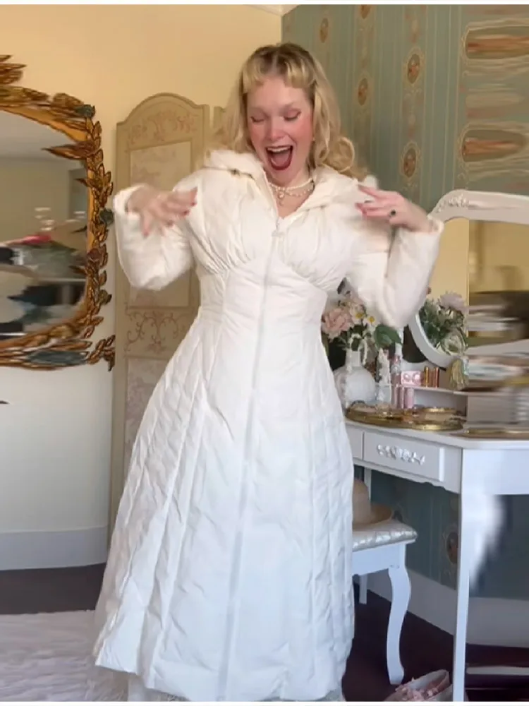 Элегантное хлопковое платье принцессы, уютное шикарное дизайнерское платье-пуховик с капюшоном, осенняя мода, винтажная вечерние женская зимняя уличная одежда
Элегантное хлопковое платье принцессы, уютное шикарное дизайнерское платье-пуховик с капюшоном, осенняя мода, винтажная вечерние женская зимняя уличная одежда