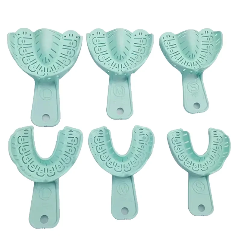 6Pcs Dental Impression Tray Set S/M/L Full/Partial Mouth Mold Tray Easy Fold Plastic Tray for Dentures/Implants/Alginate
6Pcs Dental Impression Tray Set S/M/L Full/Partial Mouth Mold Tray Easy Fold Plastic Tray for Dentures/Implants/Alginate
