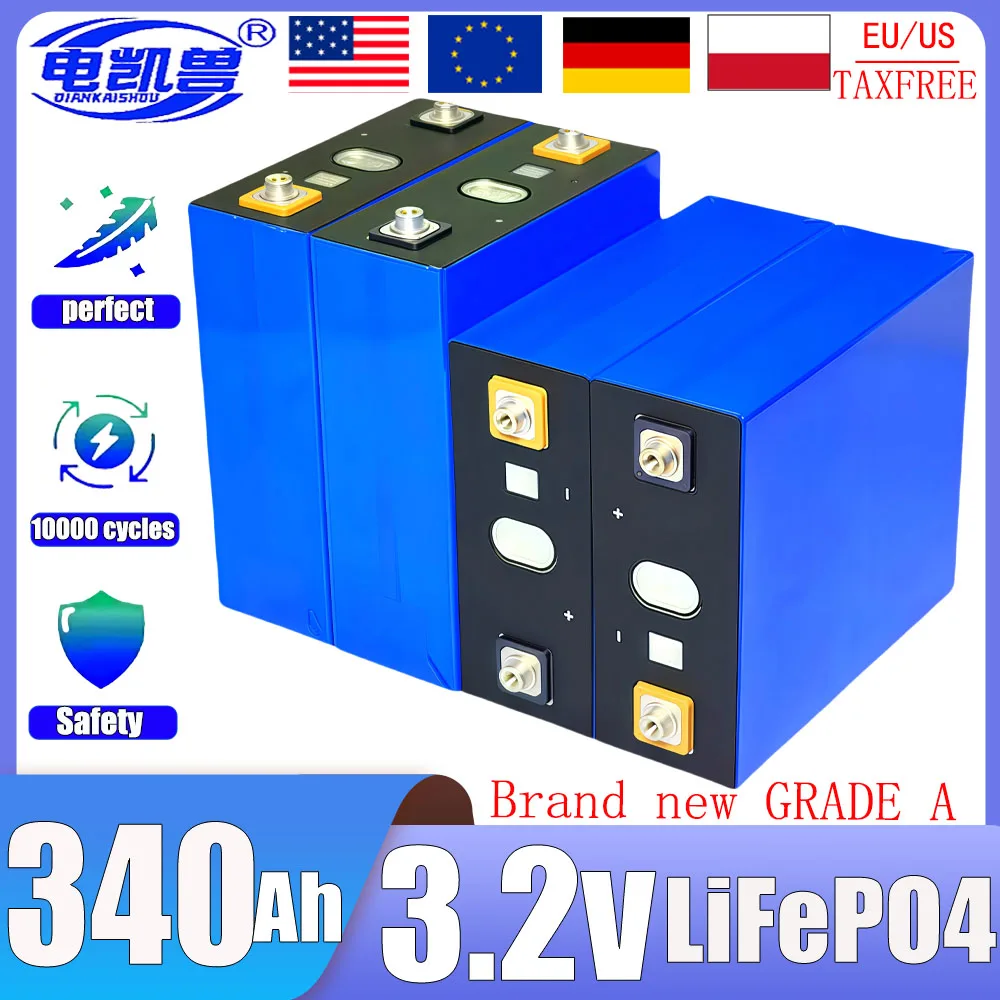 Brand New A-grade golf cart campingsolar system 340Ah LiFePO4 3.2V cells suitable for DIY 12V 24V 48V rechargeable battery
Brand New A-grade golf cart campingsolar system 340Ah LiFePO4 3.2V cells suitable for DIY 12V 24V 48V rechargeable battery