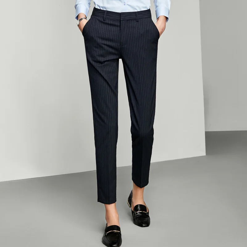 Autumn New Sle Slim Fit Striped Suit Pants Deep ey Formal Workwear Women's Profional Trousers OL Cotton Blend
Autumn New Sle Slim Fit Striped Suit Pants Deep ey Formal Workwear Women's Profional Trousers OL Cotton Blend