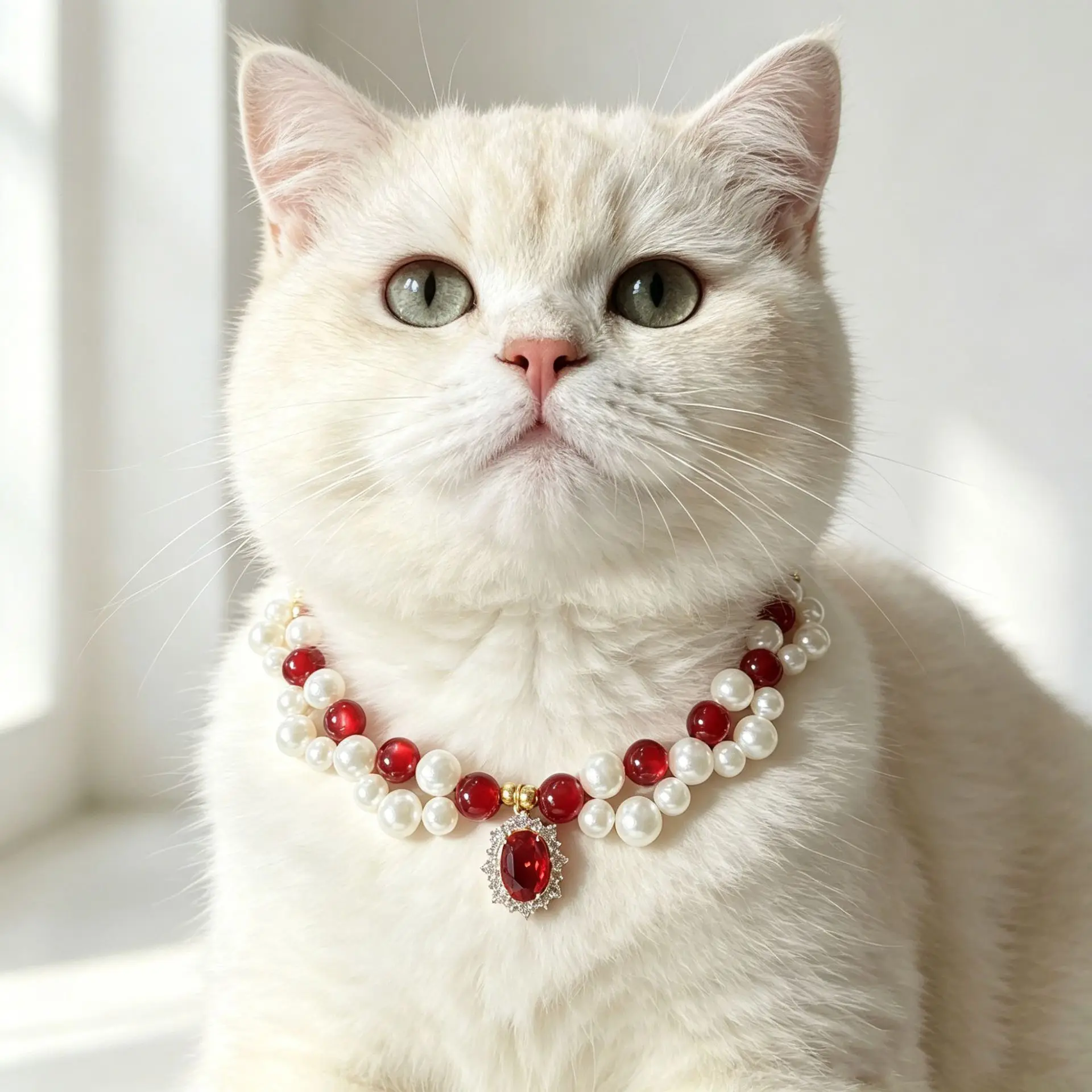Fashion Double Layer Pet Pearl Necklace Vintage Crystal Cat Neck Chain Glamorous Adjustable Cat Pearl Collar for Cats and Dogs
Fashion Double Layer Pet Pearl Necklace Vintage Crystal Cat Neck Chain Glamorous Adjustable Cat Pearl Collar for Cats and Dogs