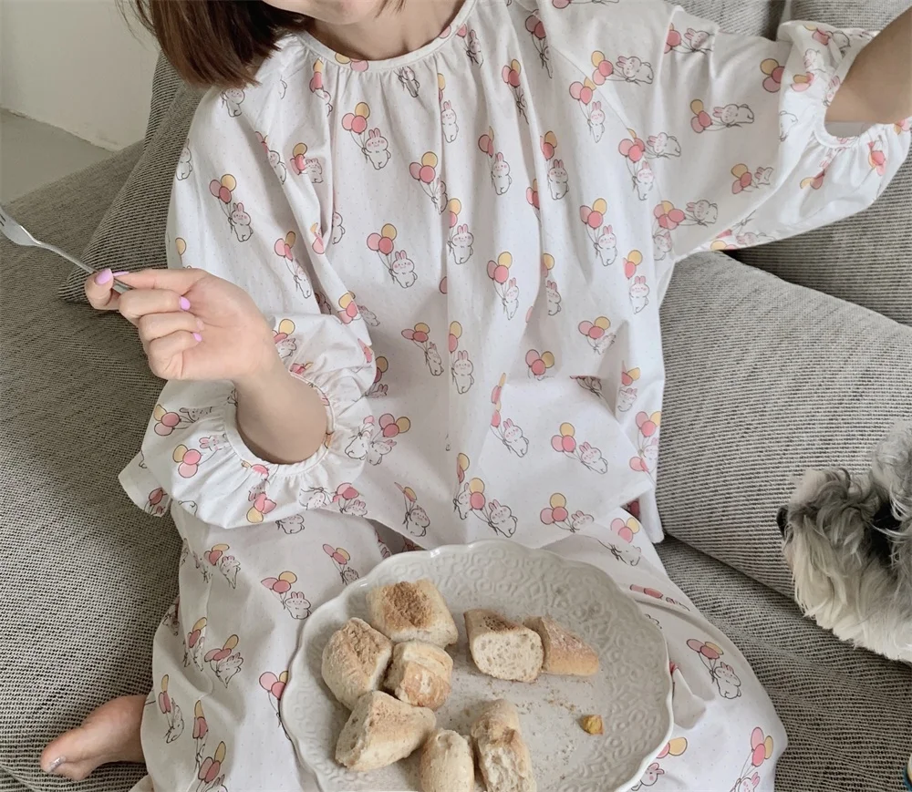 Summer Sweet Cute Rabbit Print Pure Cotton Mid-Sleeve Shorts Pajama Set Loose Overhead Home Clothes Women's Comfortable Sleep...
Summer Sweet Cute Rabbit Print Pure Cotton Mid-Sleeve Shorts Pajama Set Loose Overhead Home Clothes Women's Comfortable Sleep...