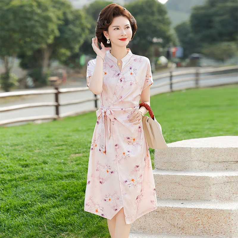 Summer Faion Midi Dr ort Sve for Middle-Aged Women High-End Korean Sle Loose Fit Gored Skirt Polyester Blend
Summer Faion Midi Dr ort Sve for Middle-Aged Women High-End Korean Sle Loose Fit Gored Skirt Polyester Blend