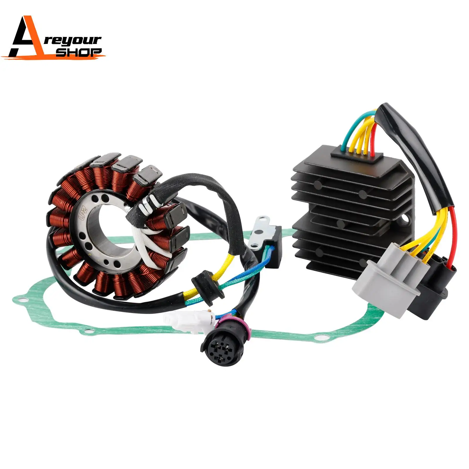 Areyourshop Stator & 2-Plug Regulator Rectifier Gasket for Linhai ATV 400-2B 2012 T-Boss 410
Areyourshop Stator & 2-Plug Regulator Rectifier Gasket for Linhai ATV 400-2B 2012 T-Boss 410