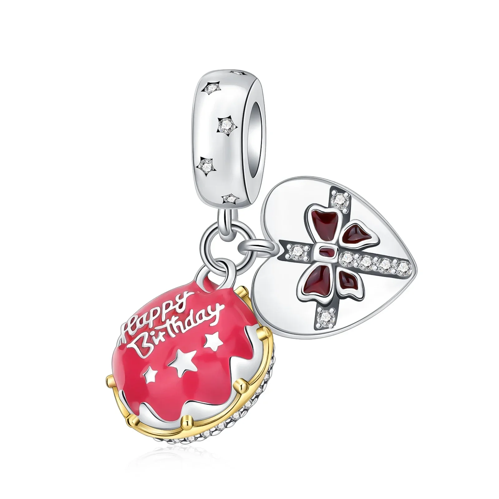 925 Sterling Silver Happy Birthday Cake Gift Box Pendant Charm Fit Original Pandora Charms Bracelets Women DIY Jewelry Gift
925 Sterling Silver Happy Birthday Cake Gift Box Pendant Charm Fit Original Pandora Charms Bracelets Women DIY Jewelry Gift