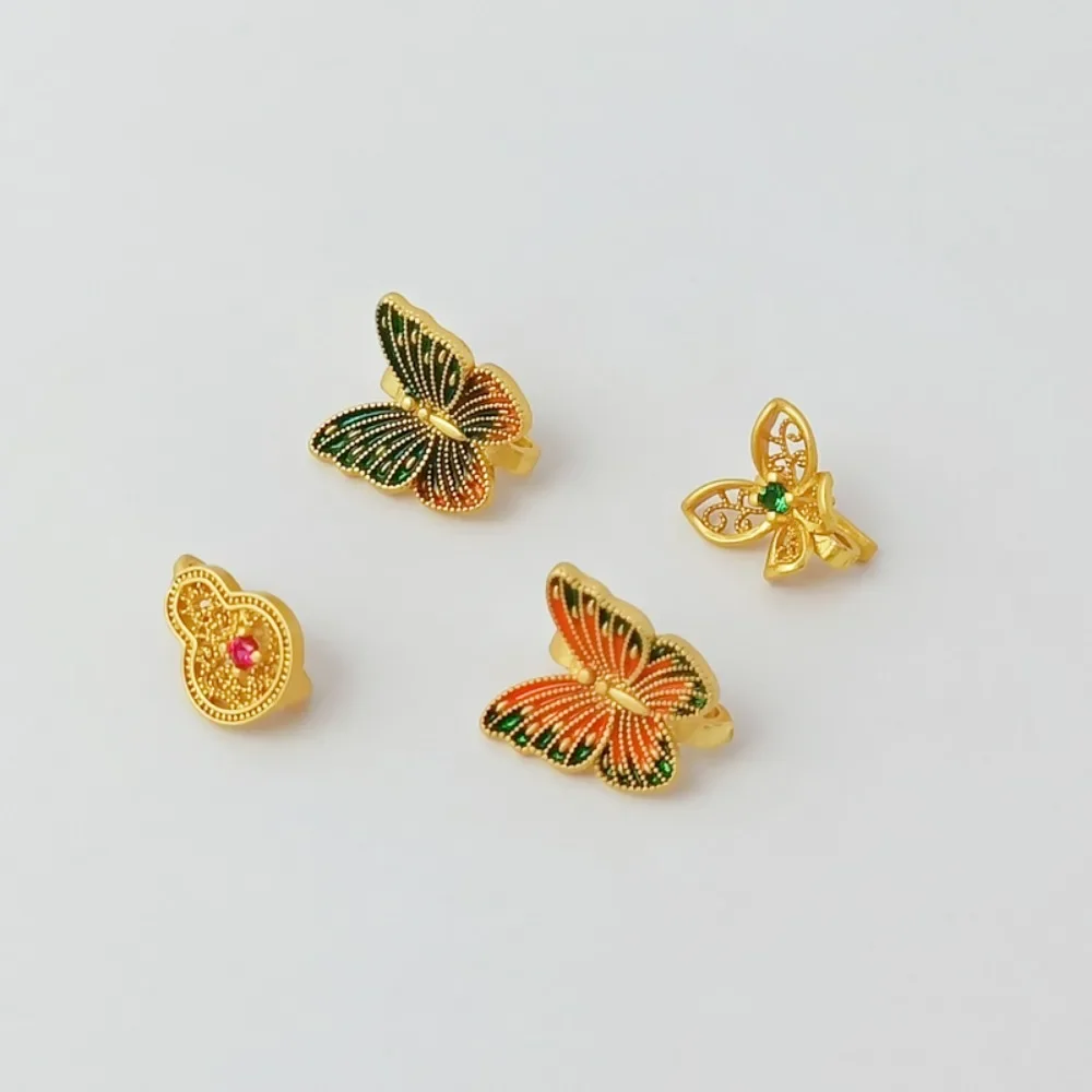 Ancient-style Gold Zirconium Oil-dripping Butterfly Gourd End Clasp Handcrafted DIY Lapel Clasp Necklace Accessory Clasp Head
Ancient-style Gold Zirconium Oil-dripping Butterfly Gourd End Clasp Handcrafted DIY Lapel Clasp Necklace Accessory Clasp Head