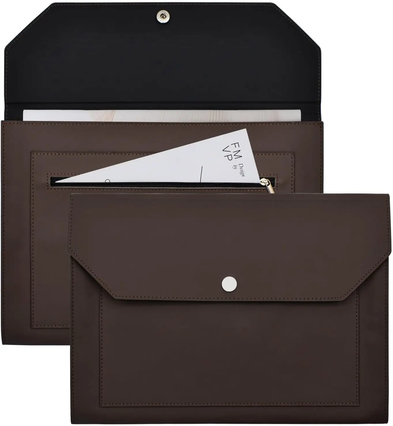 1 Piece PU Leather Expanding File Folder Organizer Document Holder with Snap Button Zippered Pocket, Portfolio Envelope
1 Piece PU Leather Expanding File Folder Organizer Document Holder with Snap Button Zippered Pocket, Portfolio Envelope