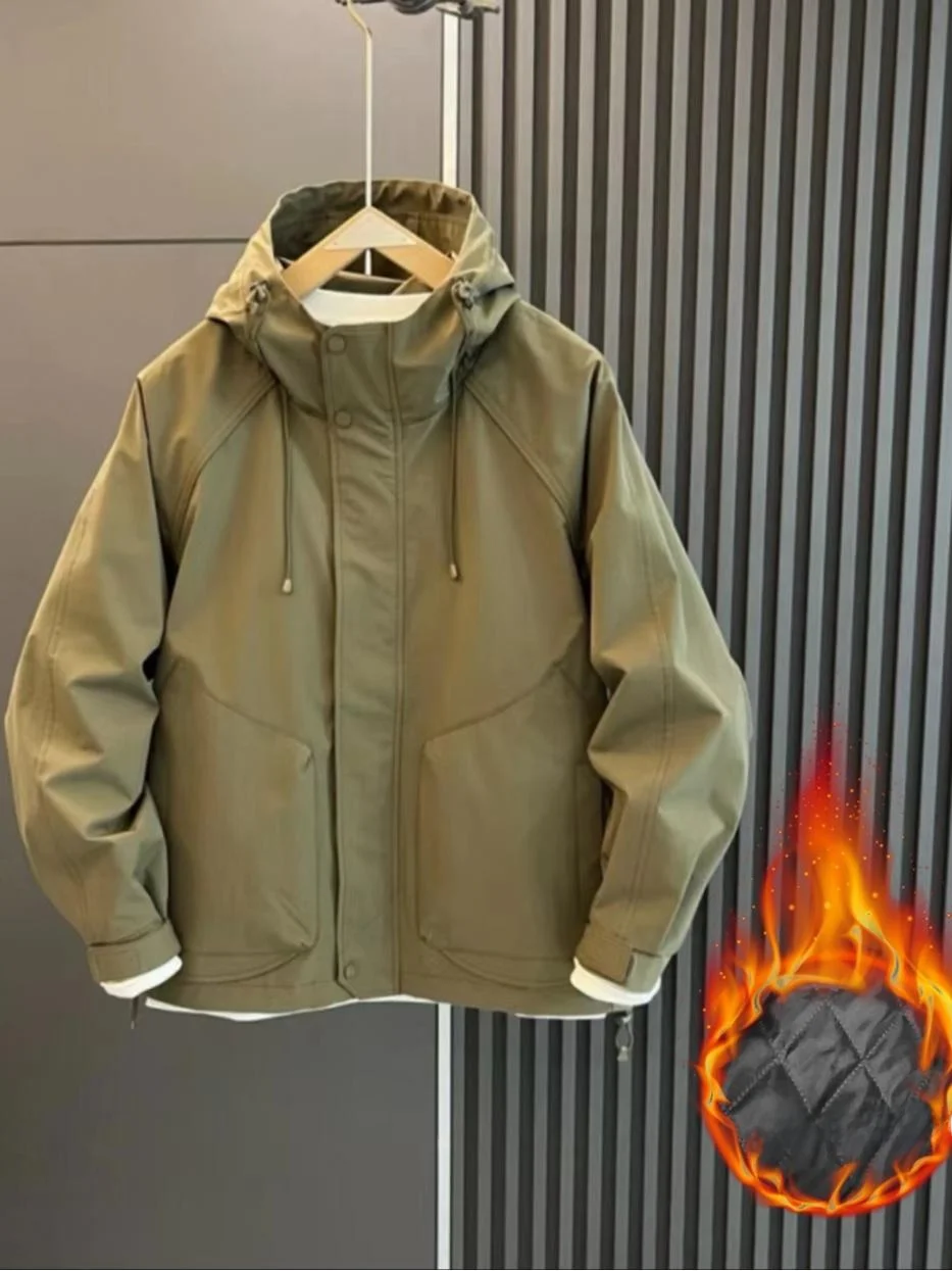 Men's Casual Hooded Jaet Cotton Insert Outdoor Simple Sle Autumn Winter Faion Brand Versatile Workwear Sports Windbreaker
Men's Casual Hooded Jaet Cotton Insert Outdoor Simple Sle Autumn Winter Faion Brand Versatile Workwear Sports Windbreaker