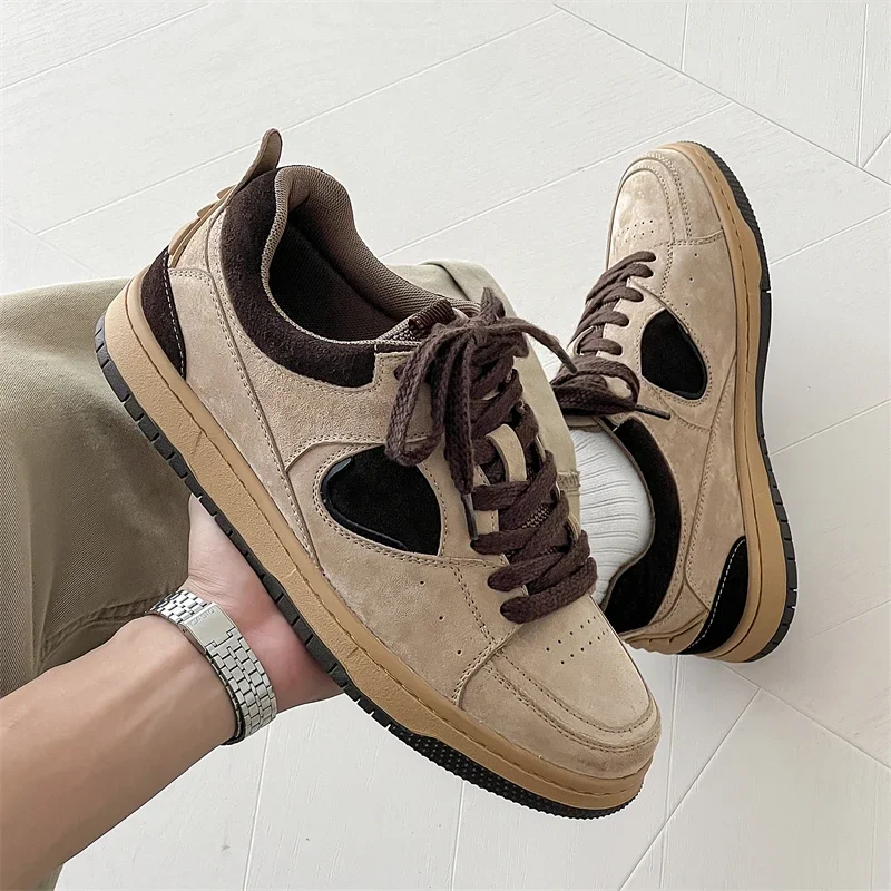 2025 Brown Men Casual Shoes Handmade Man Shoes Suede Korean Style Skateboard Shoe High Quality Mens Shallow Lace-up Sneakers
2025 Brown Men Casual Shoes Handmade Man Shoes Suede Korean Style Skateboard Shoe High Quality Mens Shallow Lace-up Sneakers