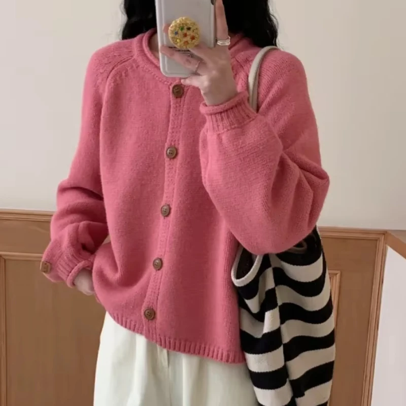 Spring Cardigan Women Single Breasted O Neck Long Sleeve Sweaters Knitted Jumper Sweater Y2k Streetwear Strech Loose Autumn
Spring Cardigan Women Single Breasted O Neck Long Sleeve Sweaters Knitted Jumper Sweater Y2k Streetwear Strech Loose Autumn