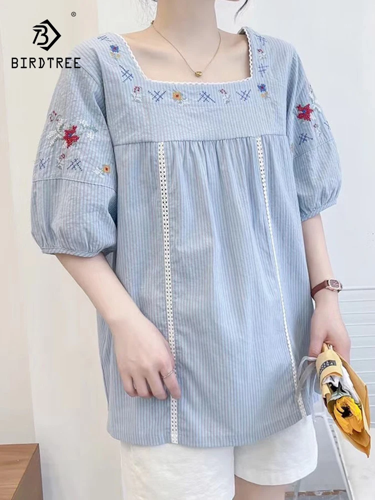 New 2025 Summer Cotton Short Sleeve Shirt, Women Square Collar Embroidery Patchwork, Mori Girl Retro Sweet Loose Blouse T57716CC
New 2025 Summer Cotton Short Sleeve Shirt, Women Square Collar Embroidery Patchwork, Mori Girl Retro Sweet Loose Blouse T57716CC