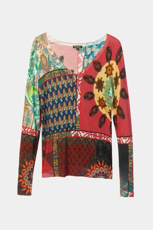 Foreign trade original Spanish single printing positioning v-neck light and soft knitted sweater
Foreign trade original Spanish single printing positioning v-neck light and soft knitted sweater