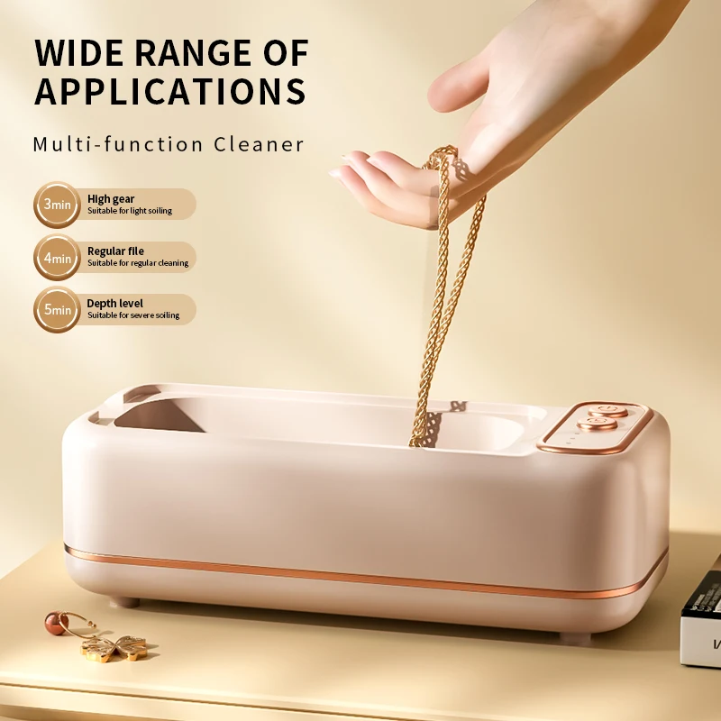 49KHz High Frequency Deep Cleaner, 360° 3/4/5min Timer, Compact Multi-function for Glasses Jewelry Watch Strap
49KHz High Frequency Deep Cleaner, 360° 3/4/5min Timer, Compact Multi-function for Glasses Jewelry Watch Strap