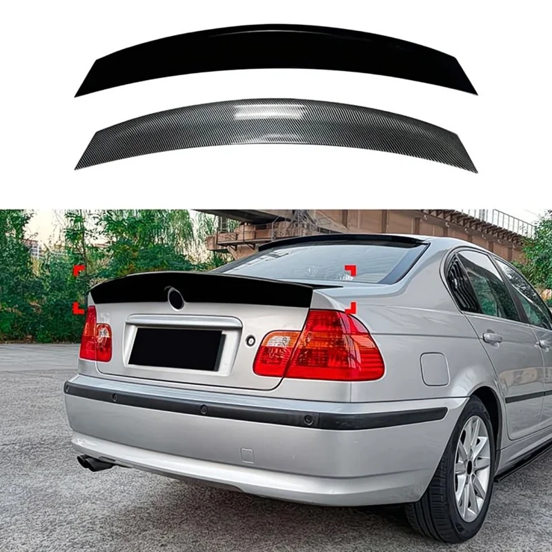 Suitable for BMW 3 Series E46 4-door (1998-2006) roof spoiler and rear trunk lid spoiler sport modification kit
Suitable for BMW 3 Series E46 4-door (1998-2006) roof spoiler and rear trunk lid spoiler sport modification kit