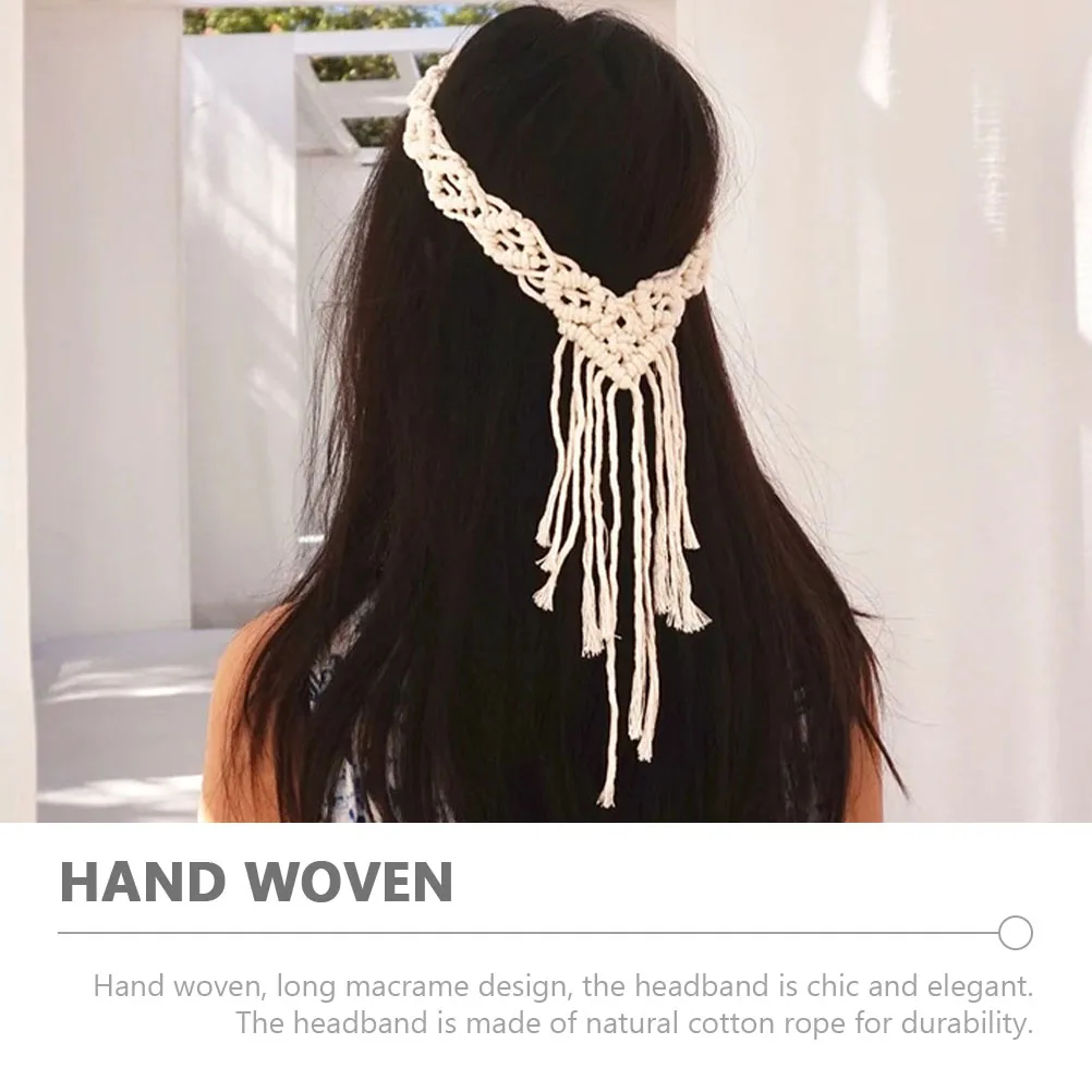 Cotton Rope Women Hair Accessory Women Hair Accessory Woven Headdress Elasticity Boho Style Wedding Travel Beach
Cotton Rope Women Hair Accessory Women Hair Accessory Woven Headdress Elasticity Boho Style Wedding Travel Beach