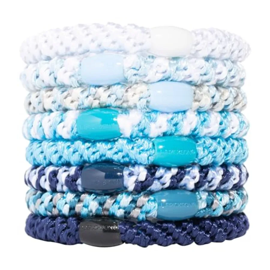Blue and White Hair Ties for Thick Hair, Grab Go Ponytail Holders, 8 Pack, Coastal, Thick No-Crease Bands with Strong Hold, Dam
Blue and White Hair Ties for Thick Hair, Grab Go Ponytail Holders, 8 Pack, Coastal, Thick No-Crease Bands with Strong Hold, Dam
