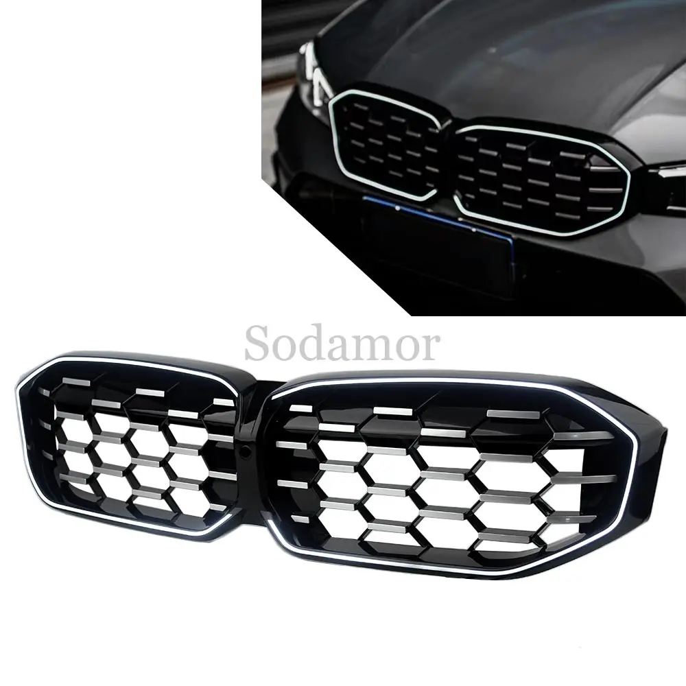 Front Bumper Grille Glossy Black With Led Fits For Bmw 3 Series G20 G21 Facelift(Lci Only) 2023-2024 Black Chrome Front Grill
Front Bumper Grille Glossy Black With Led Fits For Bmw 3 Series G20 G21 Facelift(Lci Only) 2023-2024 Black Chrome Front Grill