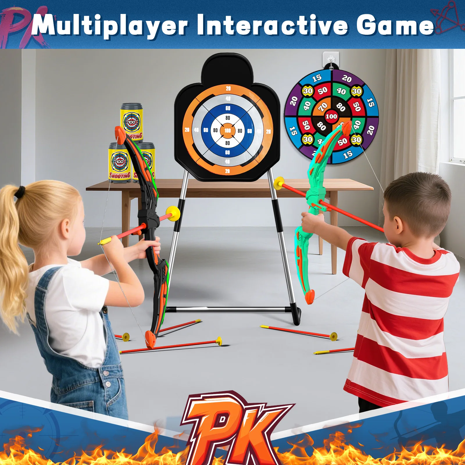 Children's Archery Set (2-Piece), Free 24 Suction Cup Arrows, Christmas Gift for Boys and Girls Ages 3+
Children's Archery Set (2-Piece), Free 24 Suction Cup Arrows, Christmas Gift for Boys and Girls Ages 3+