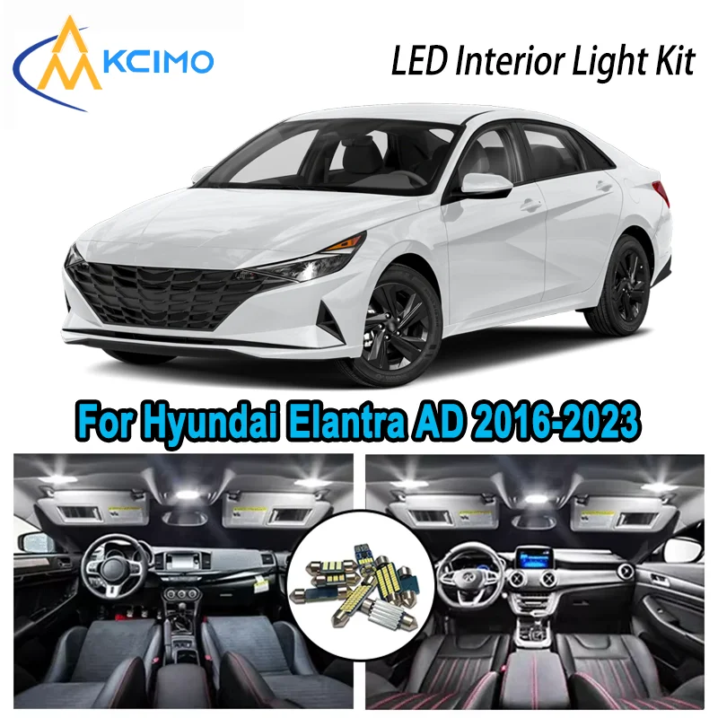 High-Quality LED Interior Kit for Hyundai Elantra AD 2016-2023 2017 2018 Premium Error-Free Dome Map Trunk Automotive Lamps
High-Quality LED Interior Kit for Hyundai Elantra AD 2016-2023 2017 2018 Premium Error-Free Dome Map Trunk Automotive Lamps