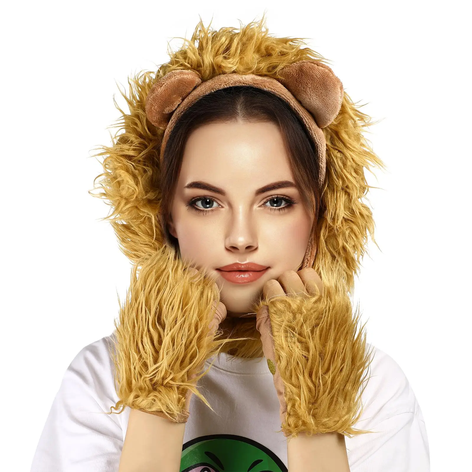 Lion Costume Set Adult Kids Halloween Cosplay Props Lion Tail Gloves Animal Headbands Family Costumes
Lion Costume Set Adult Kids Halloween Cosplay Props Lion Tail Gloves Animal Headbands Family Costumes