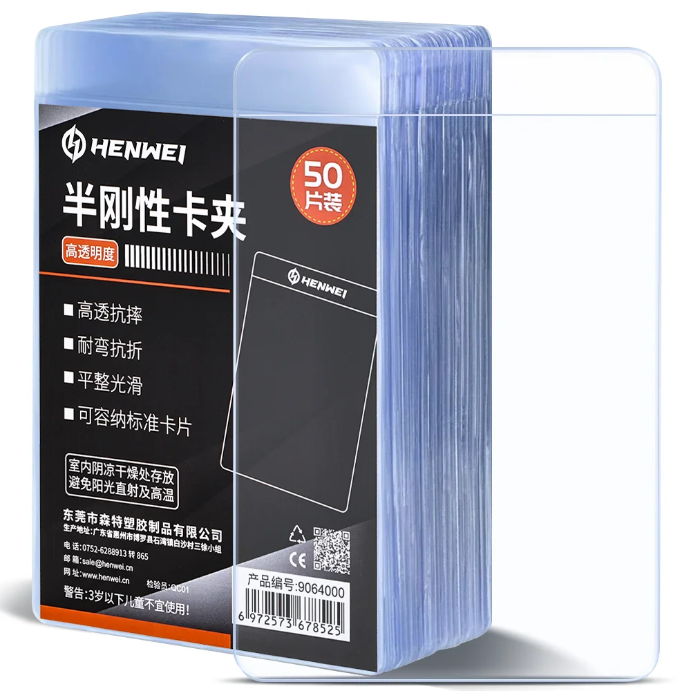 Semi Rigid Card Holder | 50 Pack | Semi Rigid Card Sleeves for Grading Submission for Sports, PTCG, and Memorabilia Cards
Semi Rigid Card Holder | 50 Pack | Semi Rigid Card Sleeves for Grading Submission for Sports, PTCG, and Memorabilia Cards