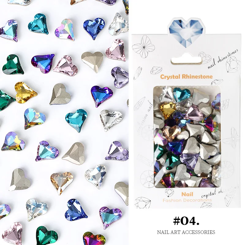 50pcs Colorful Crystals Heart Nails Art Rhinestones Decorations Nail Art Accessories 3D Nail Charms Manicure Supplies
50pcs Colorful Crystals Heart Nails Art Rhinestones Decorations Nail Art Accessories 3D Nail Charms Manicure Supplies