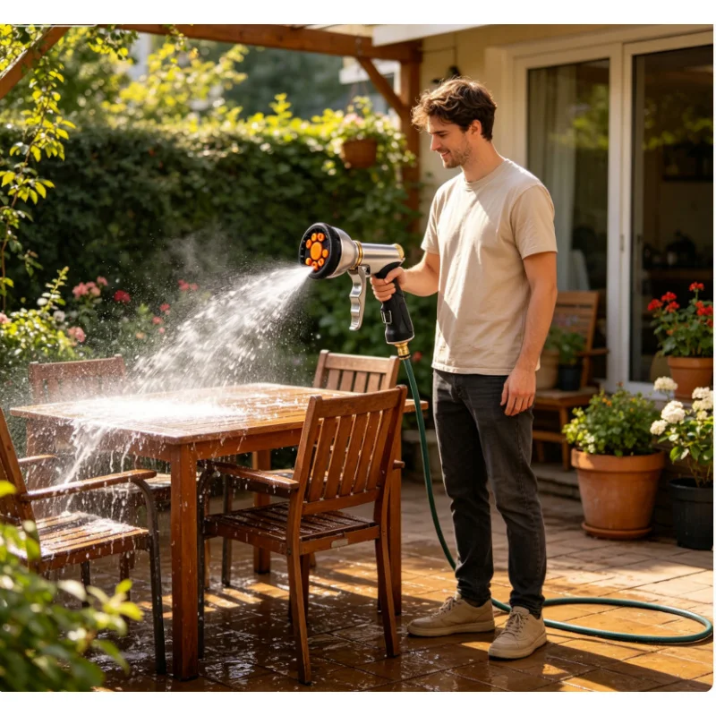 Anti-rust Metal Hose Spray Nozzle Adjustable Garden Watering Gun Portable High Pressure Water Sprinkler For Cleaning And Gardeni
Anti-rust Metal Hose Spray Nozzle Adjustable Garden Watering Gun Portable High Pressure Water Sprinkler For Cleaning And Gardeni