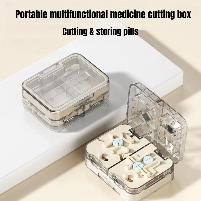 Compartment 1/2 1/3 1/4 Precise Pill Cutting Portable Medicine Organizer Multifunctional Pill Splitter with Storage
Compartment 1/2 1/3 1/4 Precise Pill Cutting Portable Medicine Organizer Multifunctional Pill Splitter with Storage