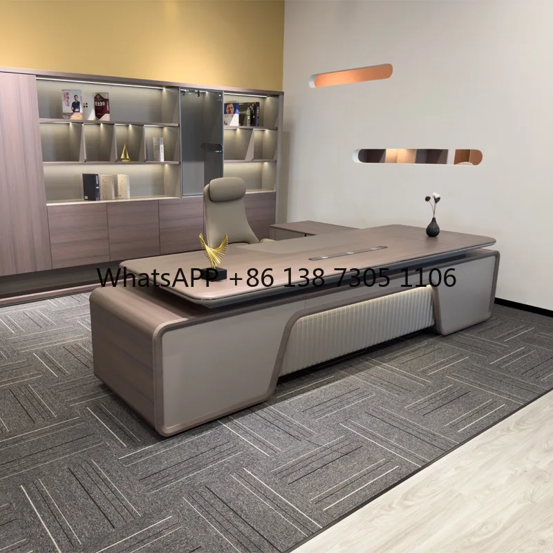 High-end boss table light luxury high-end sense general manager desk simple modern high-end full set of large class desk
High-end boss table light luxury high-end sense general manager desk simple modern high-end full set of large class desk