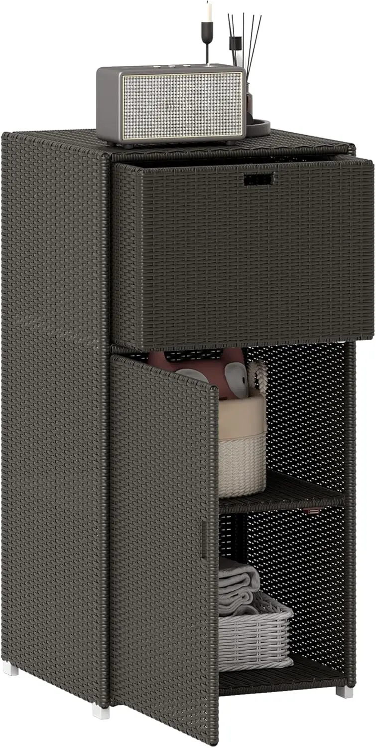 Outdoor Towel Rack & Pool Storage Cabinet/Hot Tub Accessory Storage, Waterproof PE Rattan Cabinet & Basket
Outdoor Towel Rack & Pool Storage Cabinet/Hot Tub Accessory Storage, Waterproof PE Rattan Cabinet & Basket