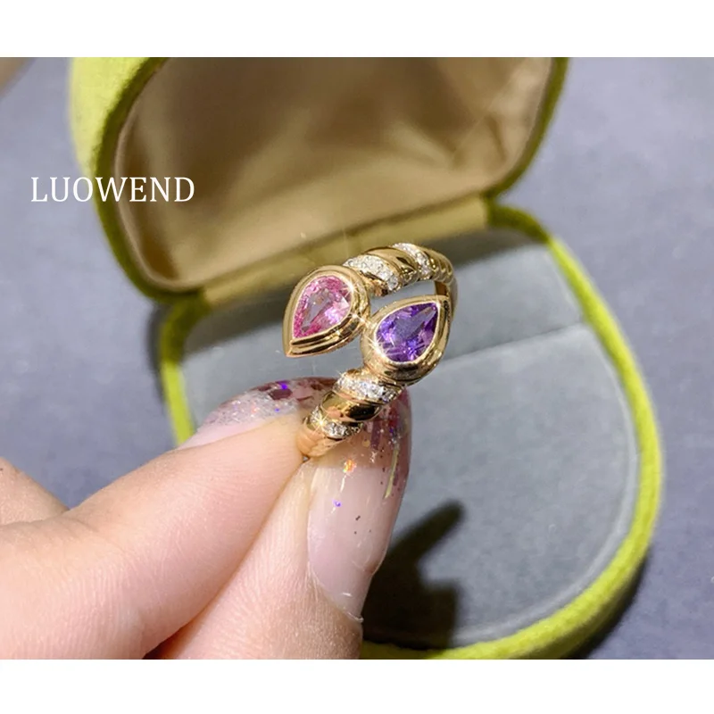 Кольца LUOWEND из 100% желтого золота 18 карат, французский модный стиль, блестящий бриллиант, сапфировое кольцо натурального цвета для женщин, ювелирные изделия для вечеринок
Кольца LUOWEND из 100% желтого золота 18 карат, французский модный стиль, блестящий бриллиант, сапфировое кольцо натурального цвета для женщин, ювелирные изделия для вечеринок