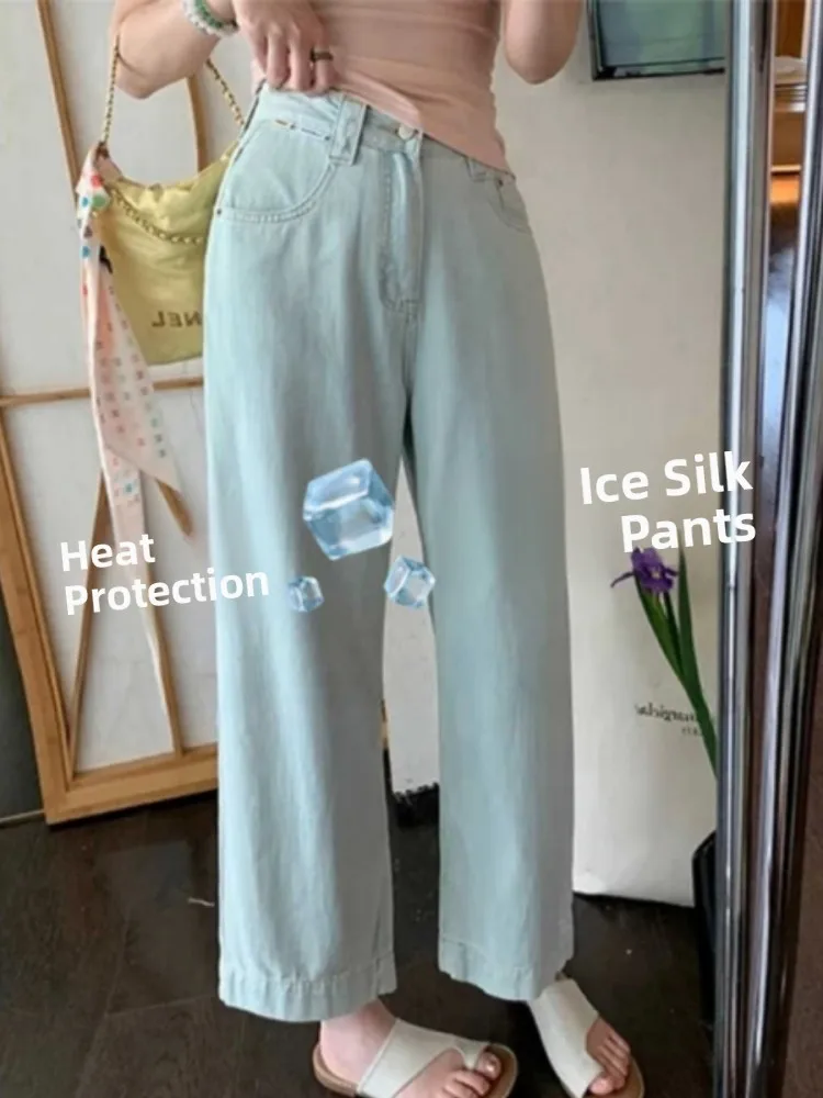plus Size Lyocell Denim Jeans Women Summer Thin Loose Slimming Ice Silk Drape High Waist Straight Leg Wide Leg Pants
plus Size Lyocell Denim Jeans Women Summer Thin Loose Slimming Ice Silk Drape High Waist Straight Leg Wide Leg Pants