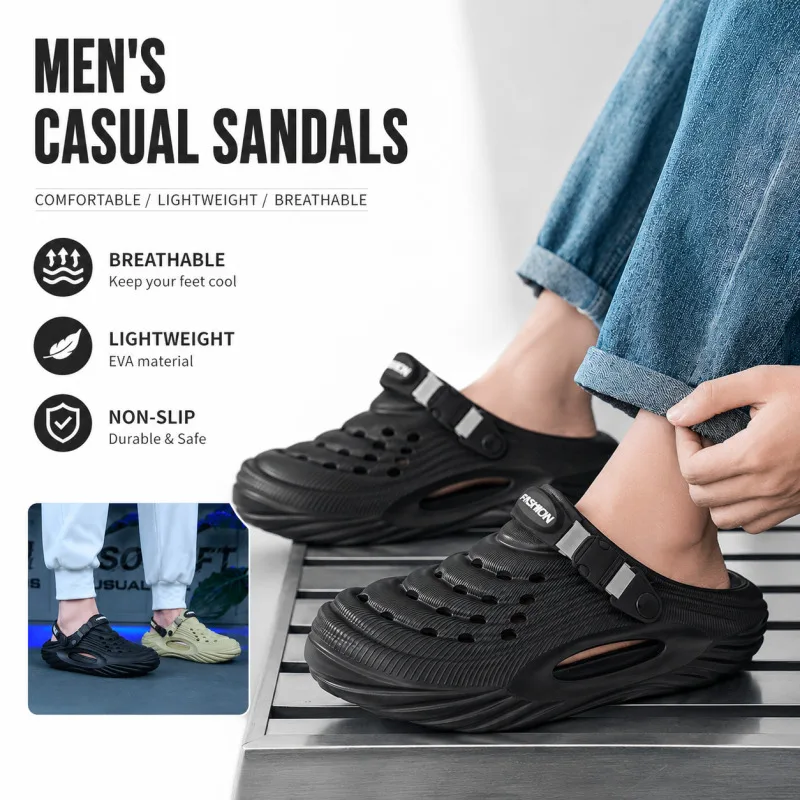 Summer TwoWay Hole Shoes With 5cm Height Increase And Arch Support Breathable Soft Sole For Beach Travel Outing Daily Casual
Summer TwoWay Hole Shoes With 5cm Height Increase And Arch Support Breathable Soft Sole For Beach Travel Outing Daily Casual