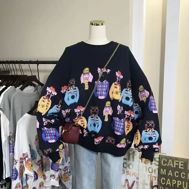 Autumn and winter new Christmas long sleeved loose hoodie INS casual fashion multi-color women's top
Autumn and winter new Christmas long sleeved loose hoodie INS casual fashion multi-color women's top