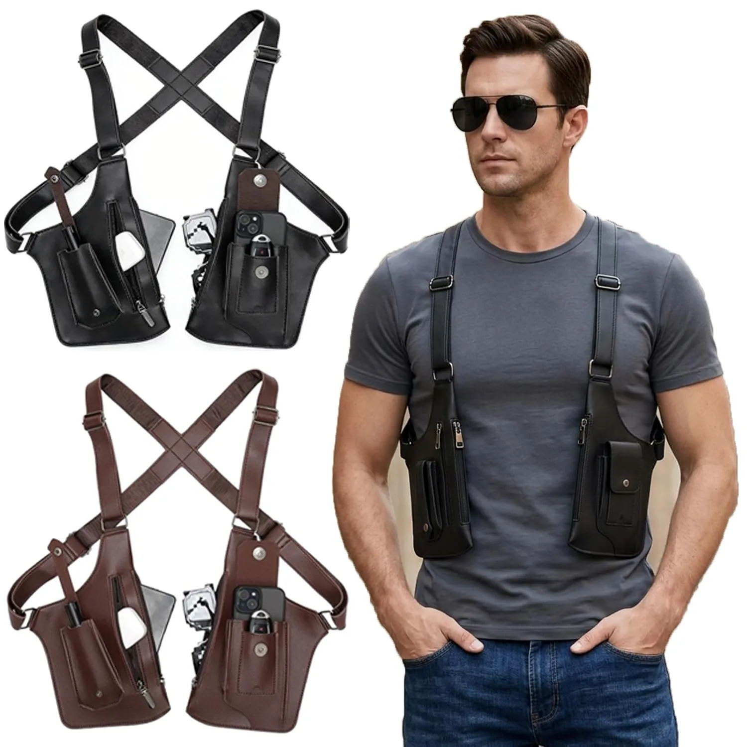 Anti Theft Underarm Shoulder Bag Men Hidden Strap Wallet Adjustable PU Leather
Anti Theft Underarm Shoulder Bag Men Hidden Strap Wallet Adjustable PU Leather
